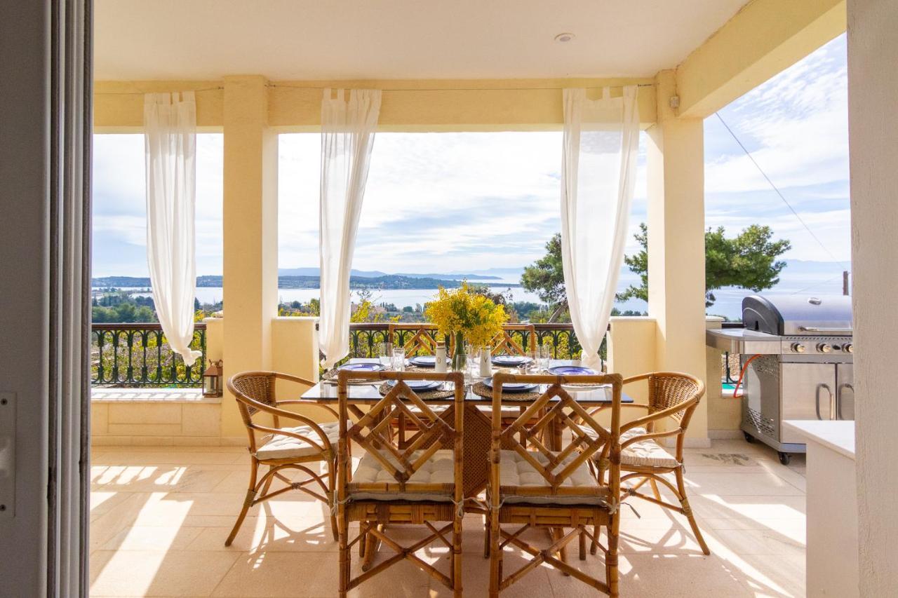 Villa House With Amazing Ocean View And Patio - Pool Porto Heli Exterior foto