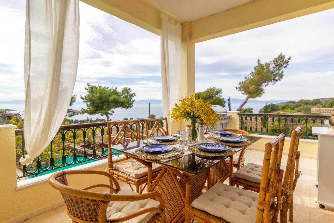 Villa House With Amazing Ocean View And Patio - Pool Porto Heli Exterior foto