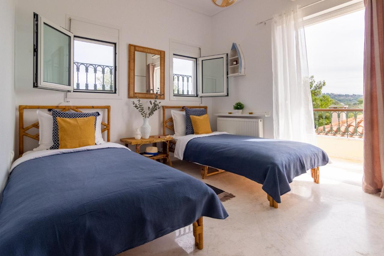 Villa House With Amazing Ocean View And Patio - Pool Porto Heli Exterior foto