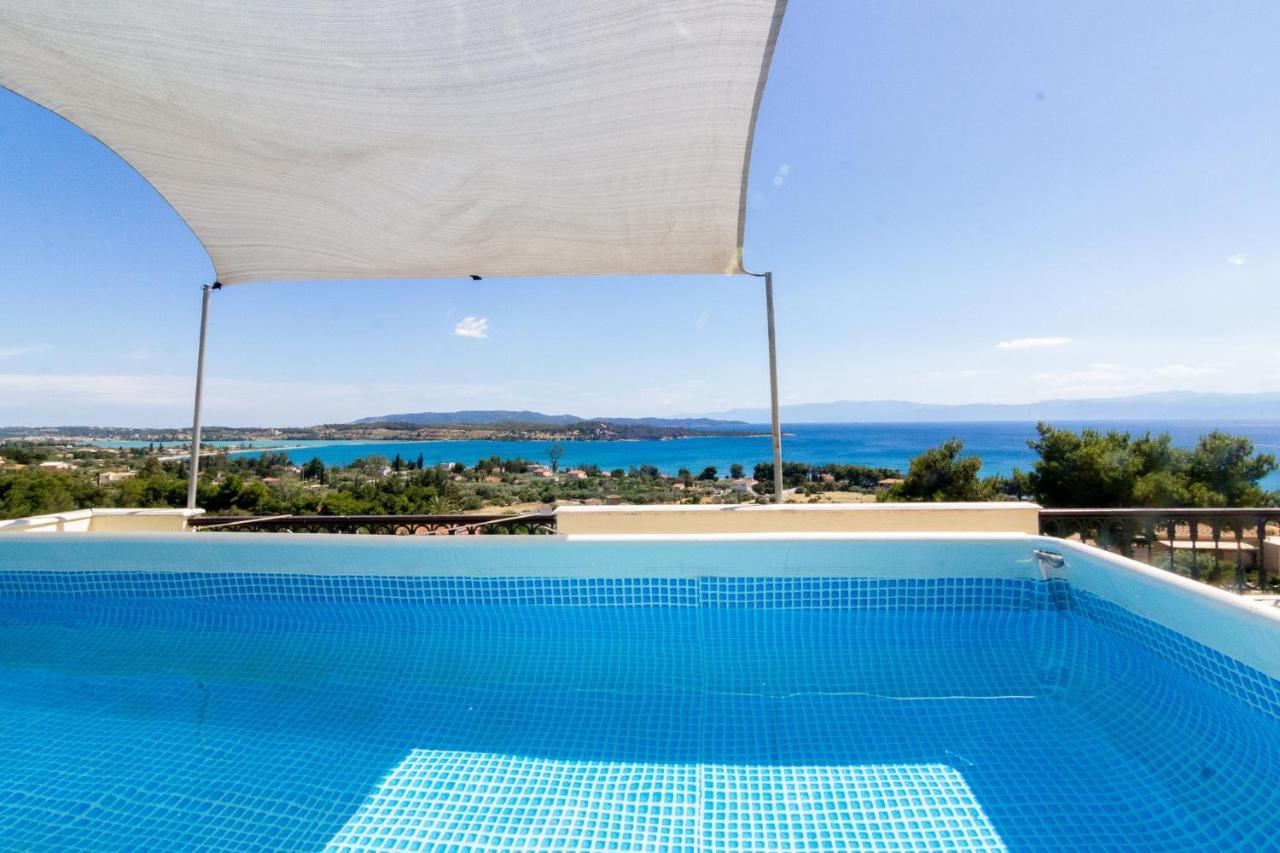 Villa House With Amazing Ocean View And Patio - Pool Porto Heli Exterior foto