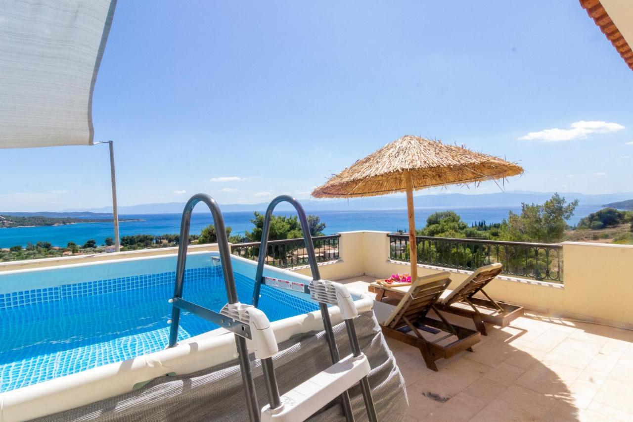 Villa House With Amazing Ocean View And Patio - Pool Porto Heli Exterior foto